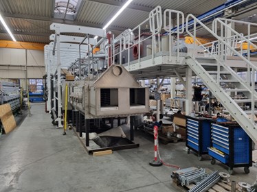 Konstruktion / Vormontage Plattenschubofen